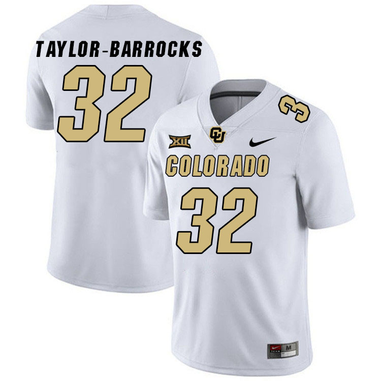 Colorado Buffaloes #32 Kofi Taylor-Barrocks Big 12 Conference College Football Jerseys Stitched Sale-White